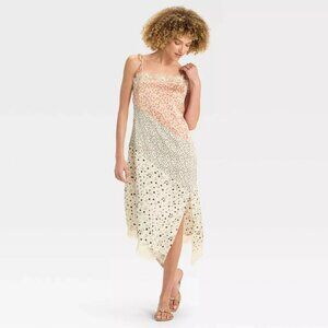 Floral Lace Slip Dress By Future Collective In Multicolor Pattern -  Size S